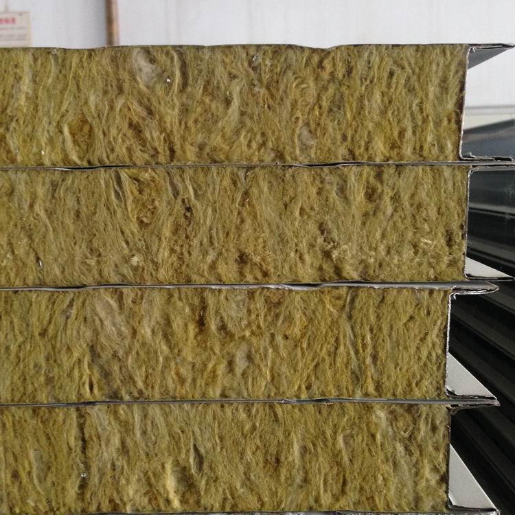 Sandwich Panel with Mineral Wool and Colored Steel