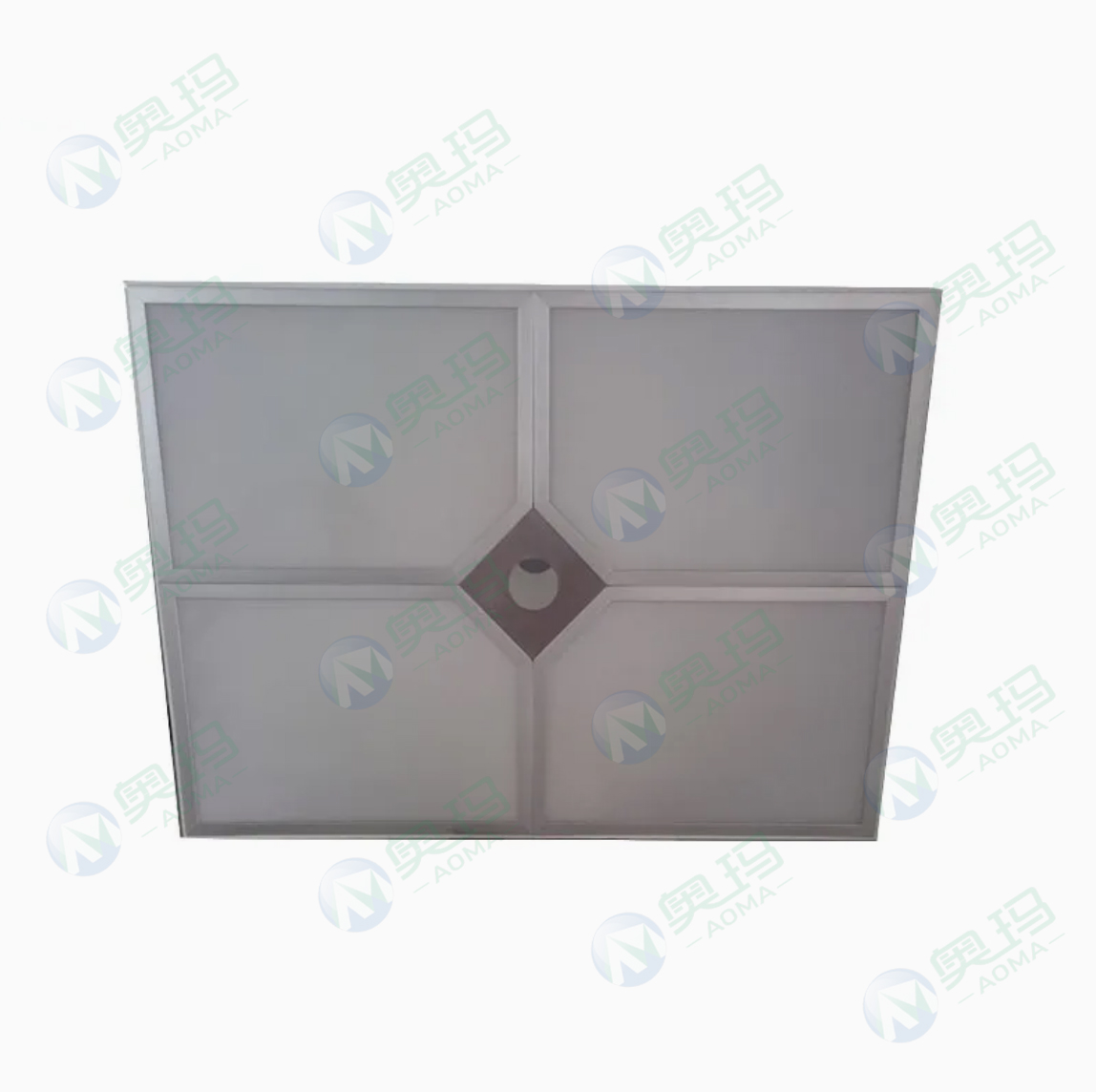 Large ceiling laminar flow panel for operating rooms
