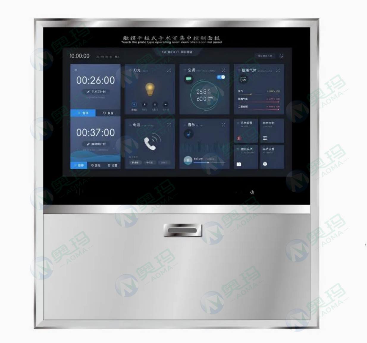 Surgeon's touch control panel