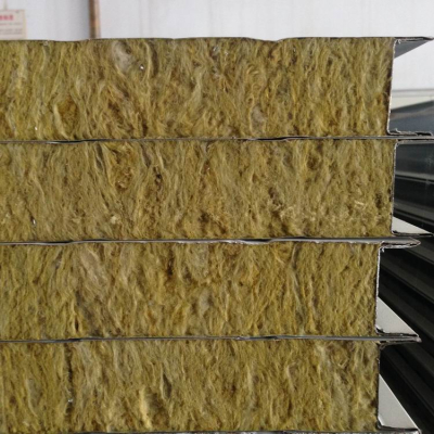 Sandwich Panel with Mineral Wool and Colored Steel