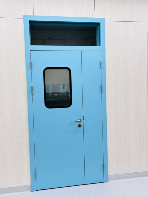 One and a half leaf steel door