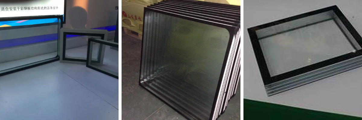 Double-layer insulated window for clean rooms Double-layer insulated window for clean rooms