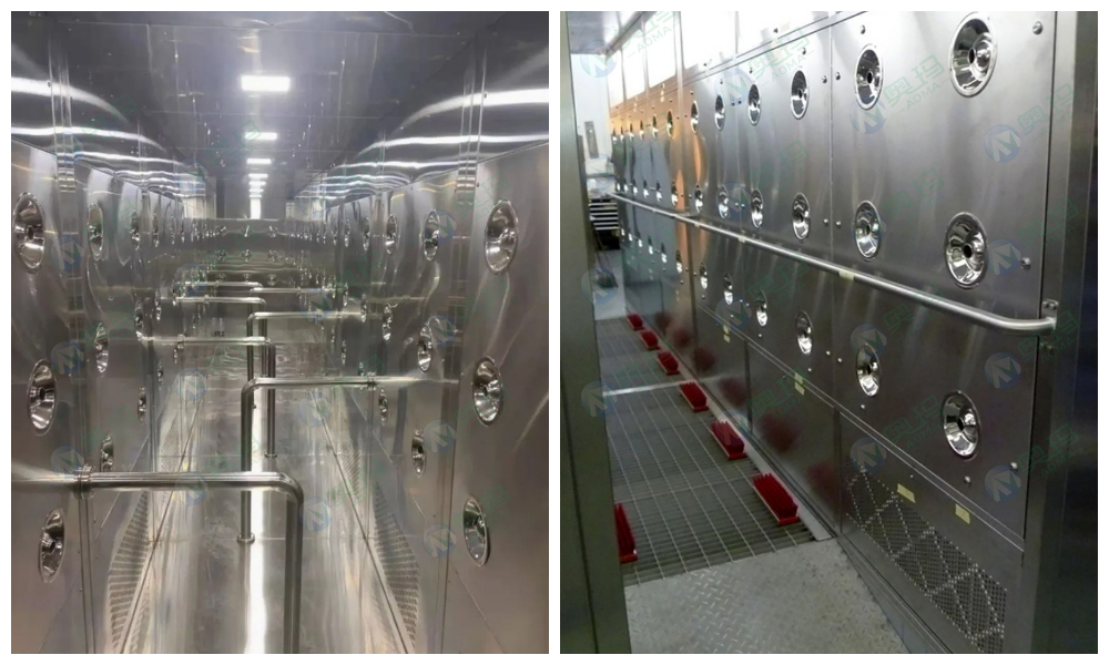 Stainless steel tunnel airlock